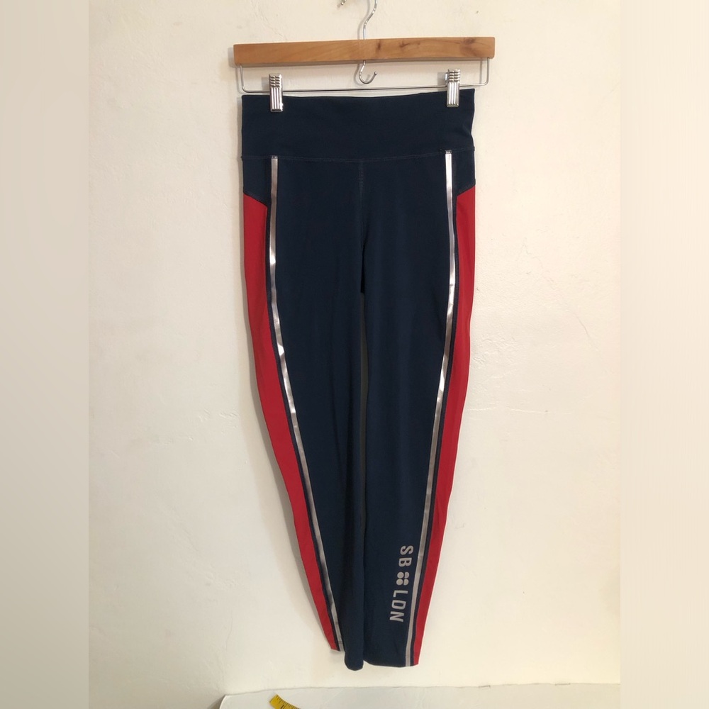 Sweaty Betty London The Zero Gravity Legging Small S Short Blue + Red